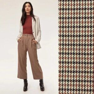 WILFRED Aritzia Aurel Wide Leg Houndstooth Pant Sz 00